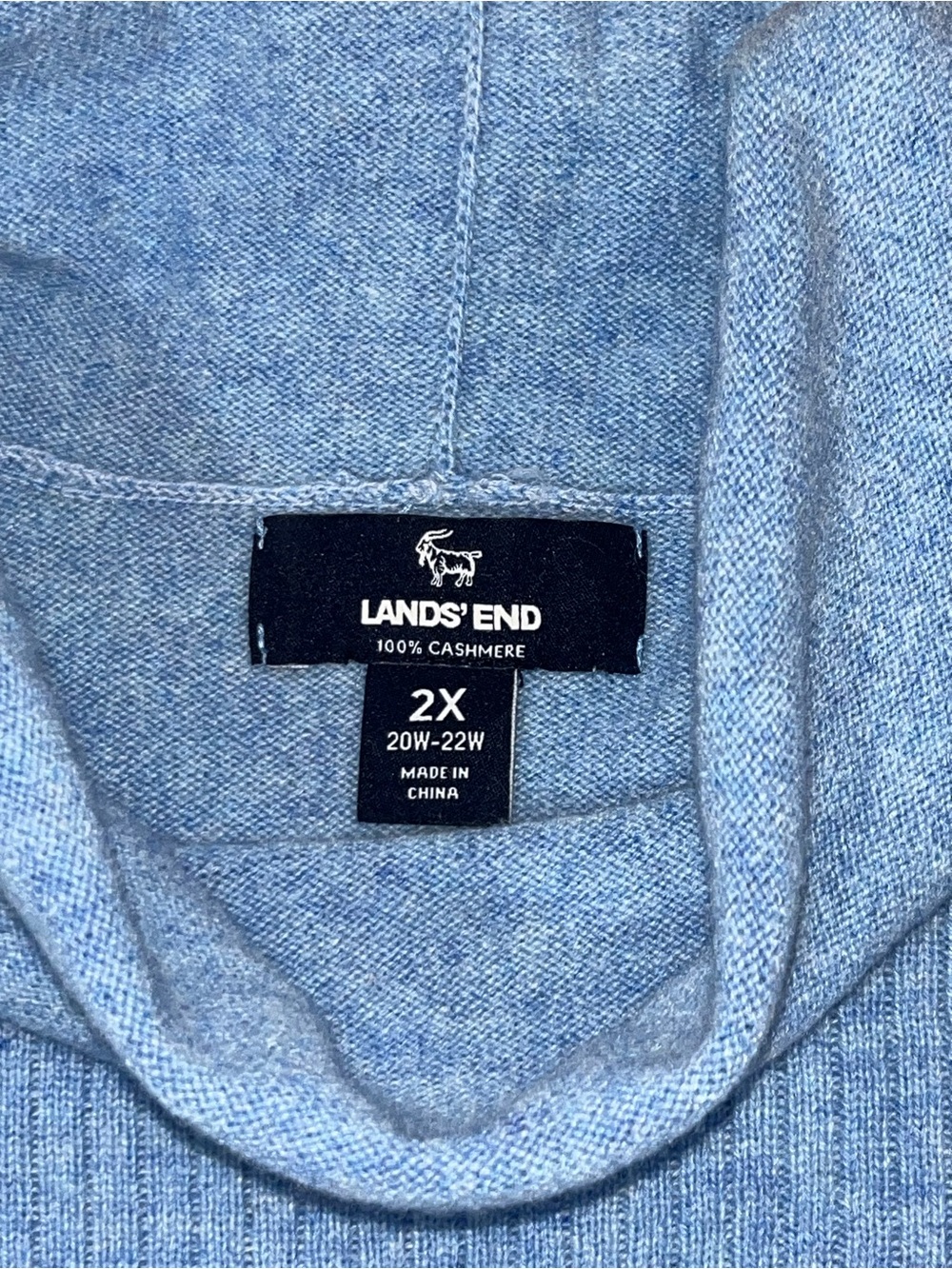 Lands End Women’s 100% Cashmere Turtleneck Sweater Size 2X (20W-22W) - Picture 3 of 6